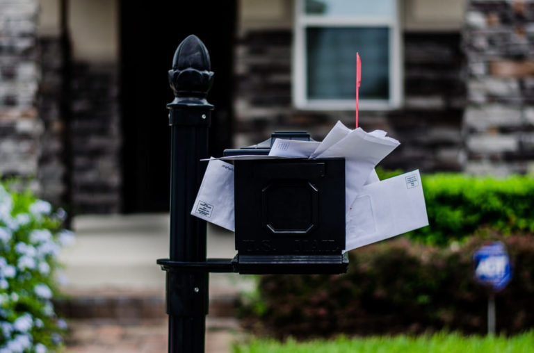 Letters overflowing in mailbox